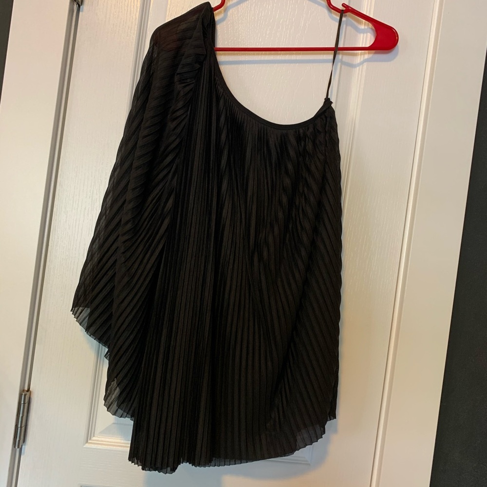 TopShop asymmetrical black mini dress Small